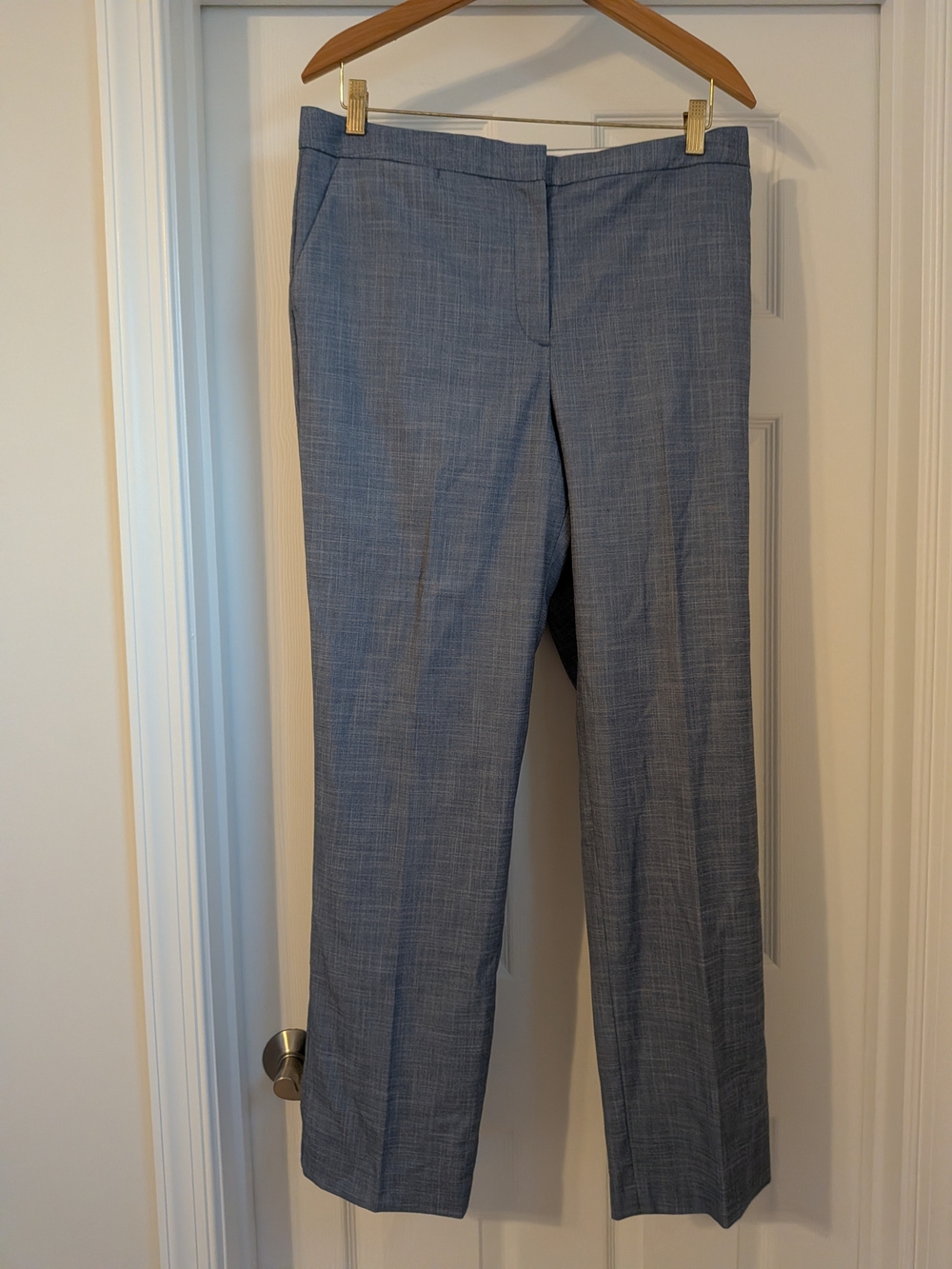 Talbots Women's Light Blue Straight-Leg Dress Pants